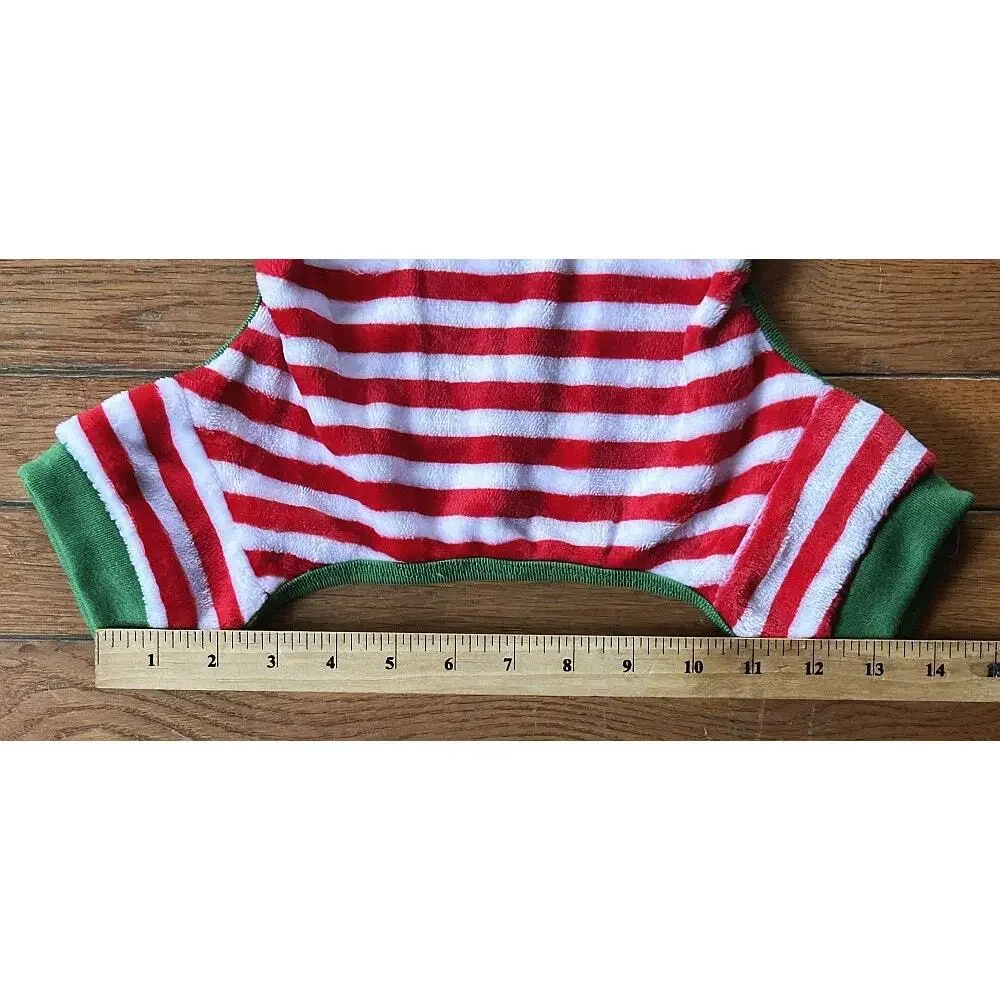 Greenbrier Small Dog Striped Christmas Outfit Pajamas Large